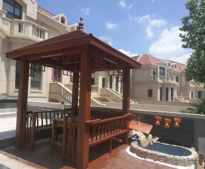 大连庭院凉亭假山鱼池